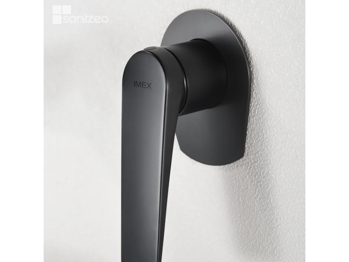 Mitigeur Lavabo Encastré Salle de Bain noir mat – Anti-Calcaire – Design moderne - DELOS IMEX