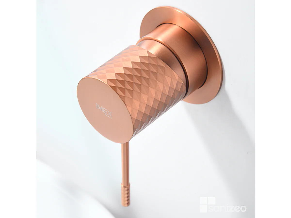 Mitigeur Lavabo Encastré Salle de Bain or rose cuivré – Anti-Calcaire – Design Moderne - GENOVA IMEX