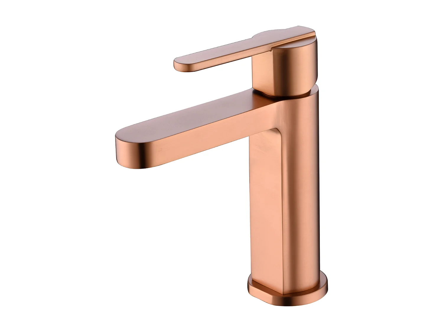 Mitigeur Lavabo Salle de Bain or rose cuivré – Bec Bas Anti-Calcaire – Design moderne - ROMA IMEX