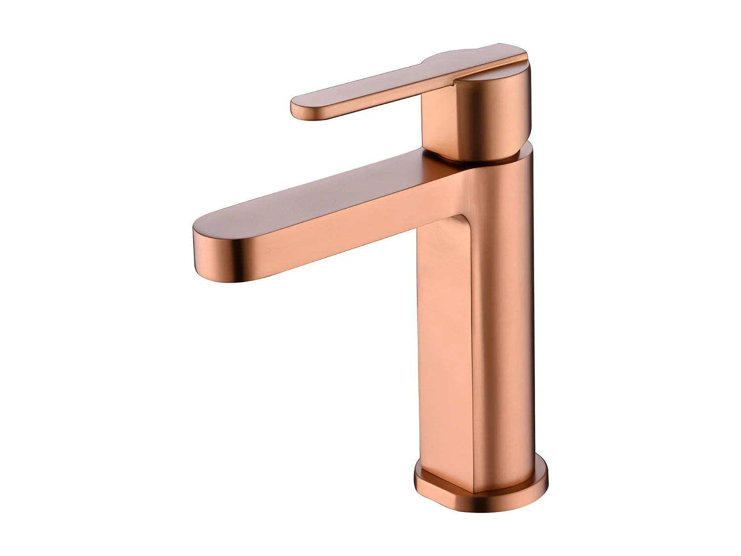 Mitigeur Lavabo Salle de Bain or rose cuivré – Bec Bas Anti-Calcaire – Design moderne - ROMA IMEX