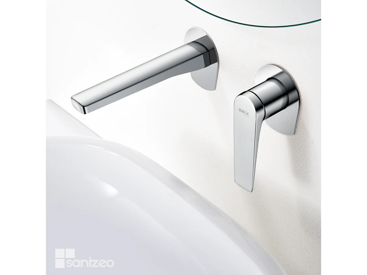 Mitigeur Lavabo Encastré Salle de Bain chromé – Anti-Calcaire – Design moderne - DELOS IMEX