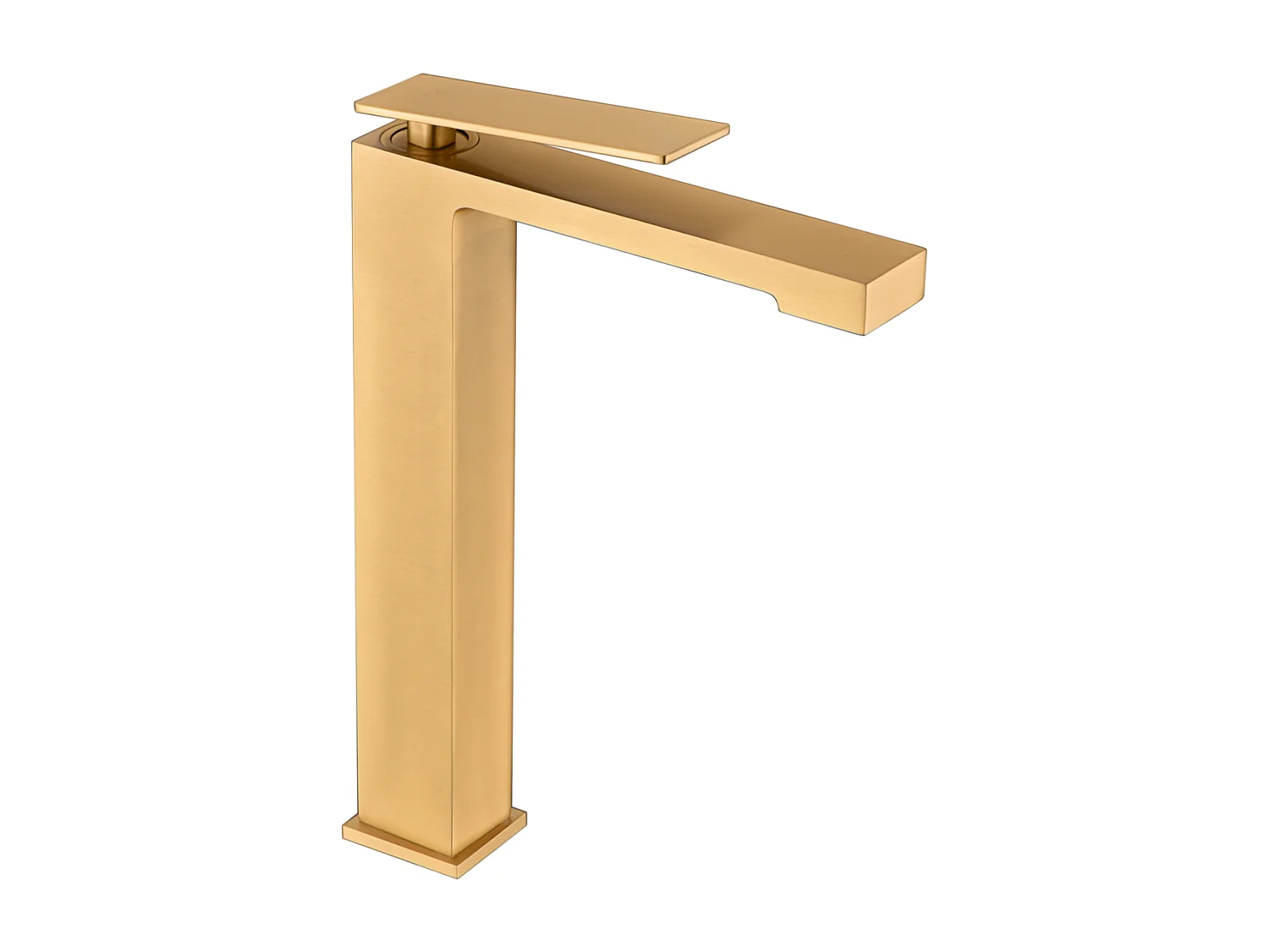 Mitigeur Lavabo Salle de Bain or brossé – Bec Haut Anti-Calcaire – Design moderne - PISA IMEX