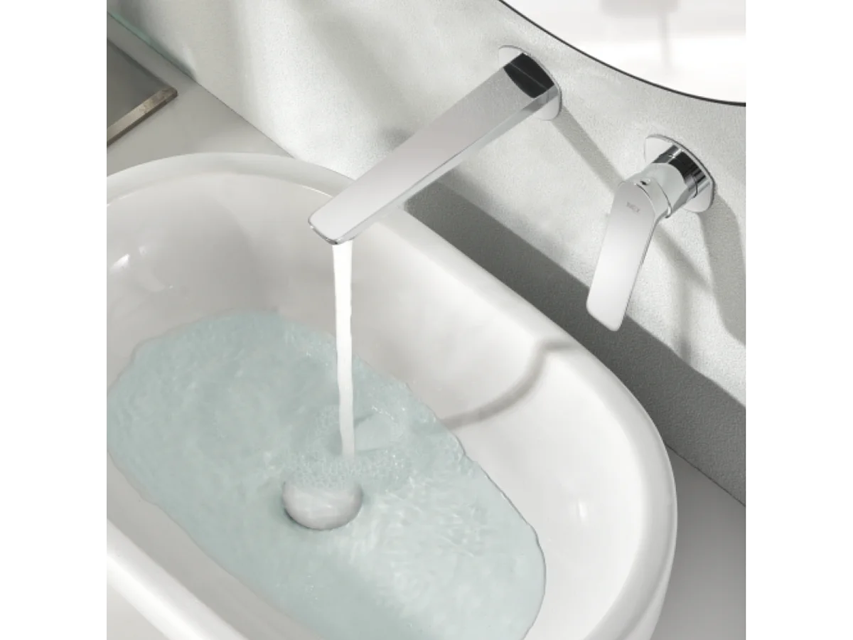 Mitigeur Lavabo Encastré Salle de Bain chromé – Anti-Calcaire – Design moderne - NAPOLES IMEX