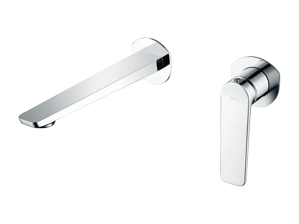 Mitigeur Lavabo Encastré Salle de Bain chromé – Anti-Calcaire – Design moderne - NAPOLES IMEX