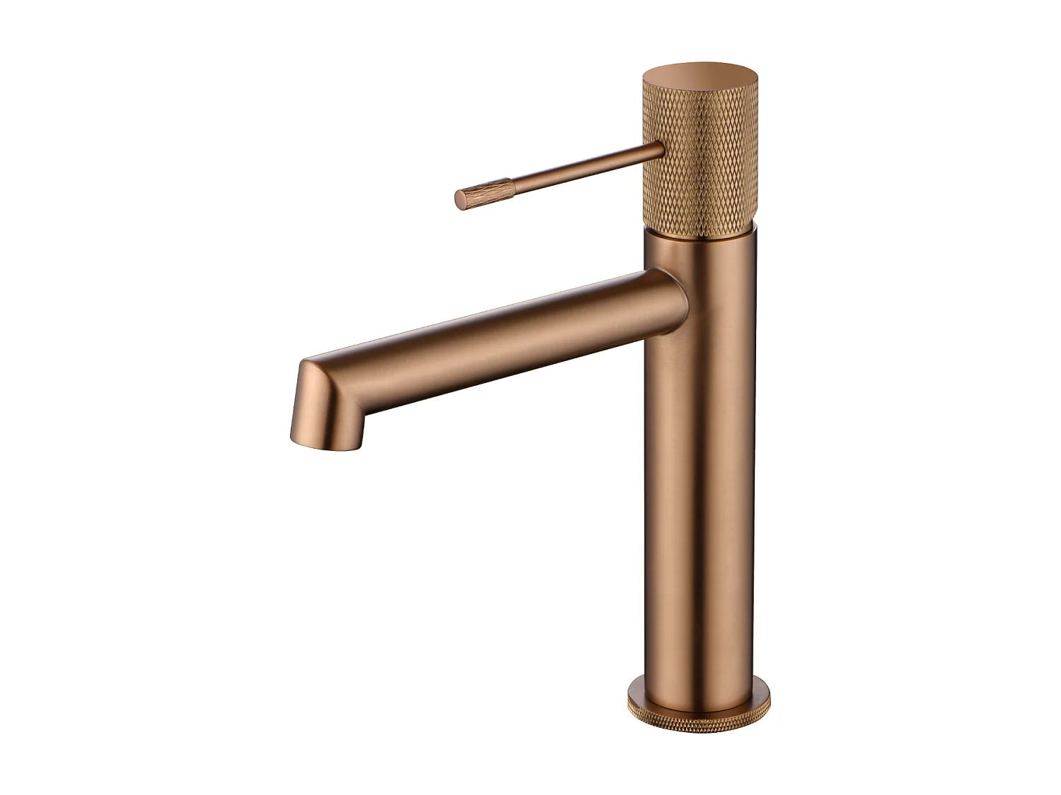 Mitigeur Lavabo Salle de Bain or rose cuivré – Bec Bas Anti-Calcaire – Design Moderne - LINE IMEX