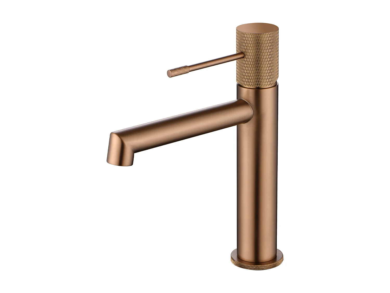 Mitigeur Lavabo Salle de Bain or rose cuivré – Bec Bas Anti-Calcaire – Design Moderne - LINE IMEX