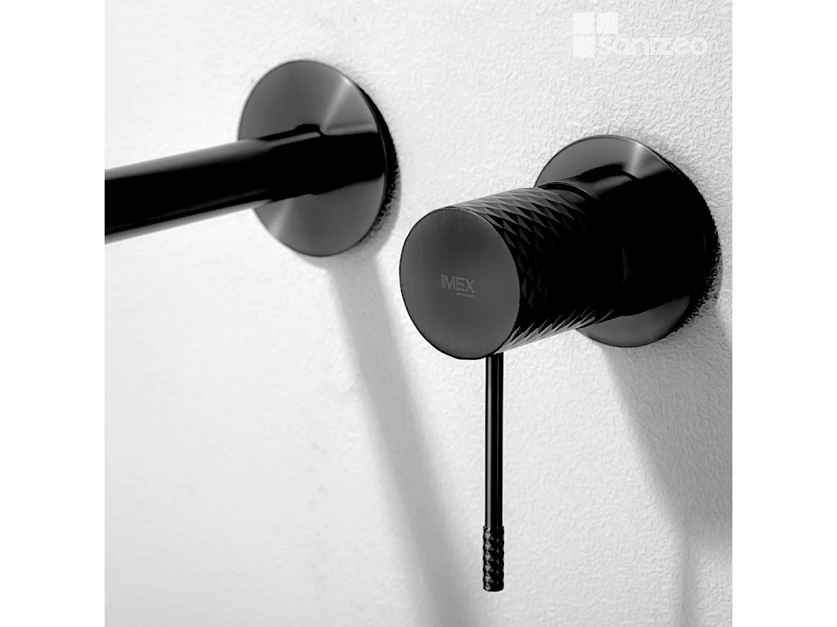 Mitigeur Lavabo Encastré Salle de Bain noir mat – Anti-Calcaire – Design Moderne - GENOVA IMEX