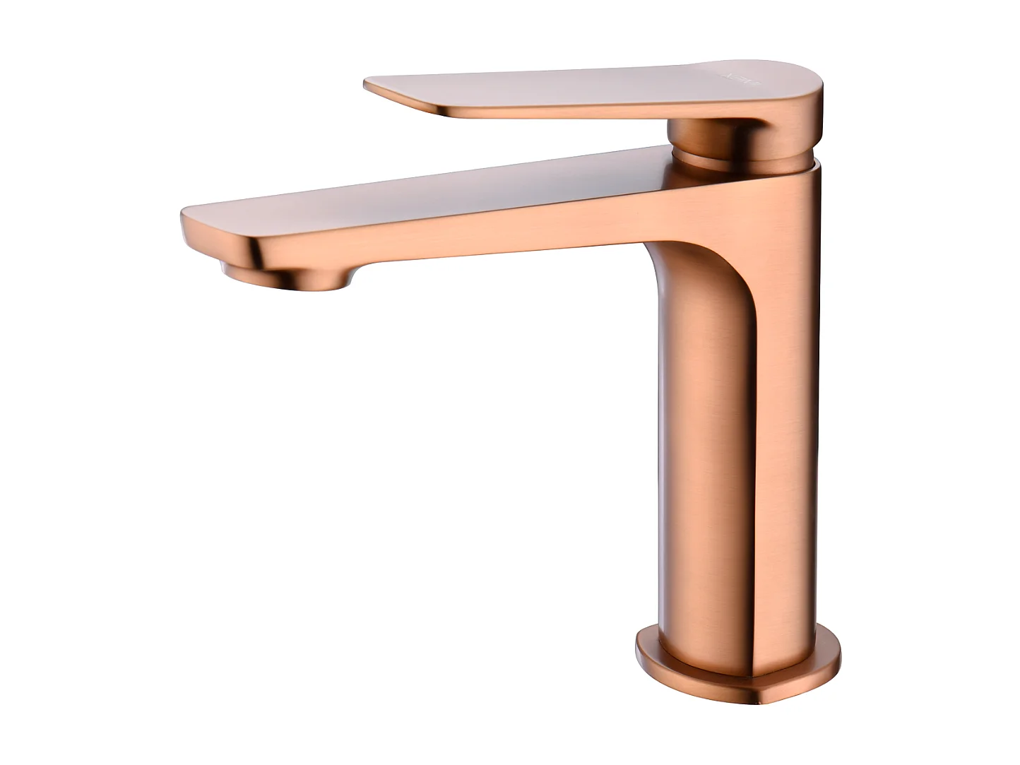 Mitigeur Lavabo Salle de Bain or rose cuvré – Bec Bas Anti-Calcaire – Design Moderne - NAPOLES IMEX