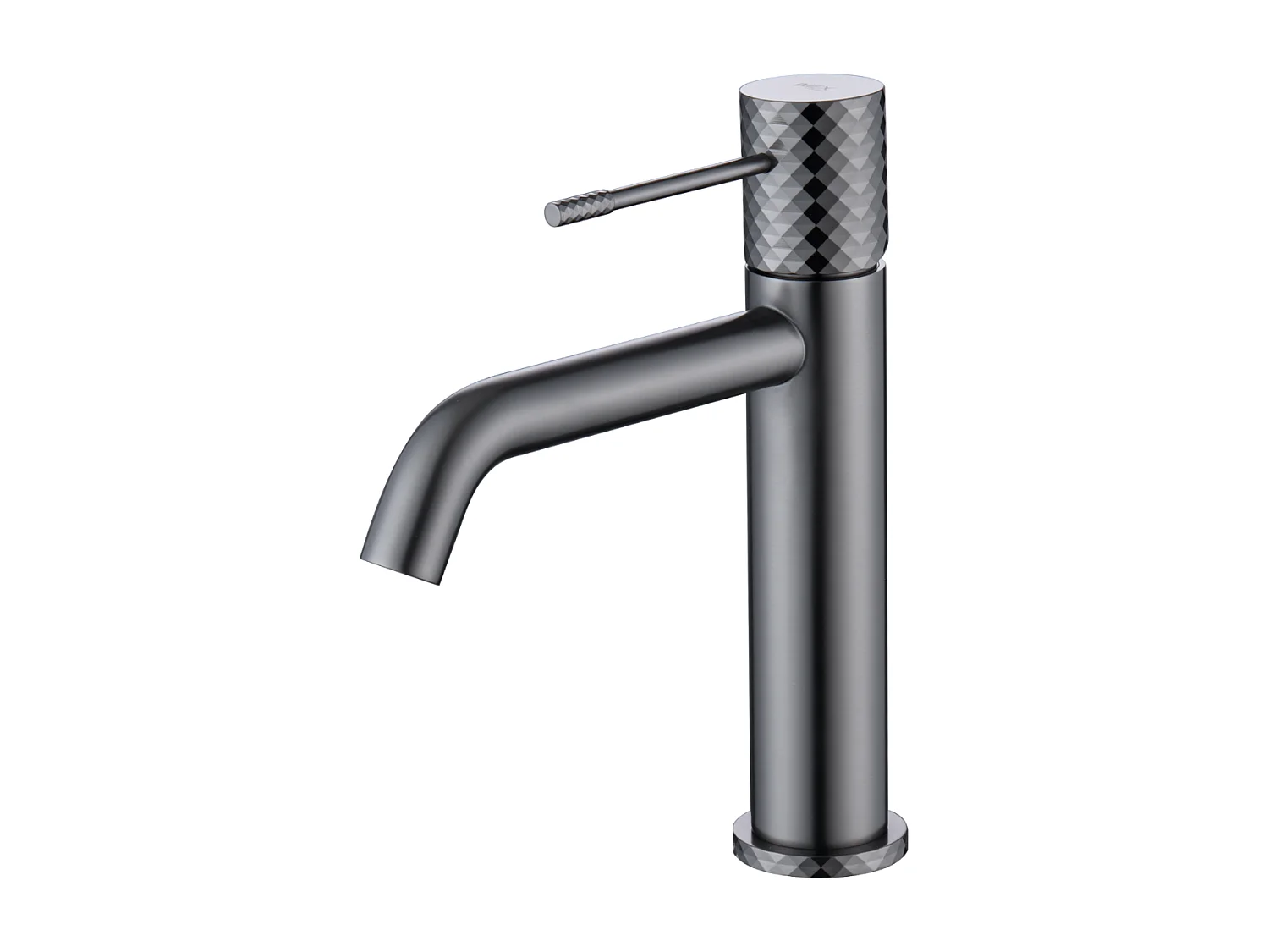 Mitigeur Lavabo Salle de Bain noir métal – Bec Bas Anti-Calcaire – Design Moderne - GENOVA IMEX