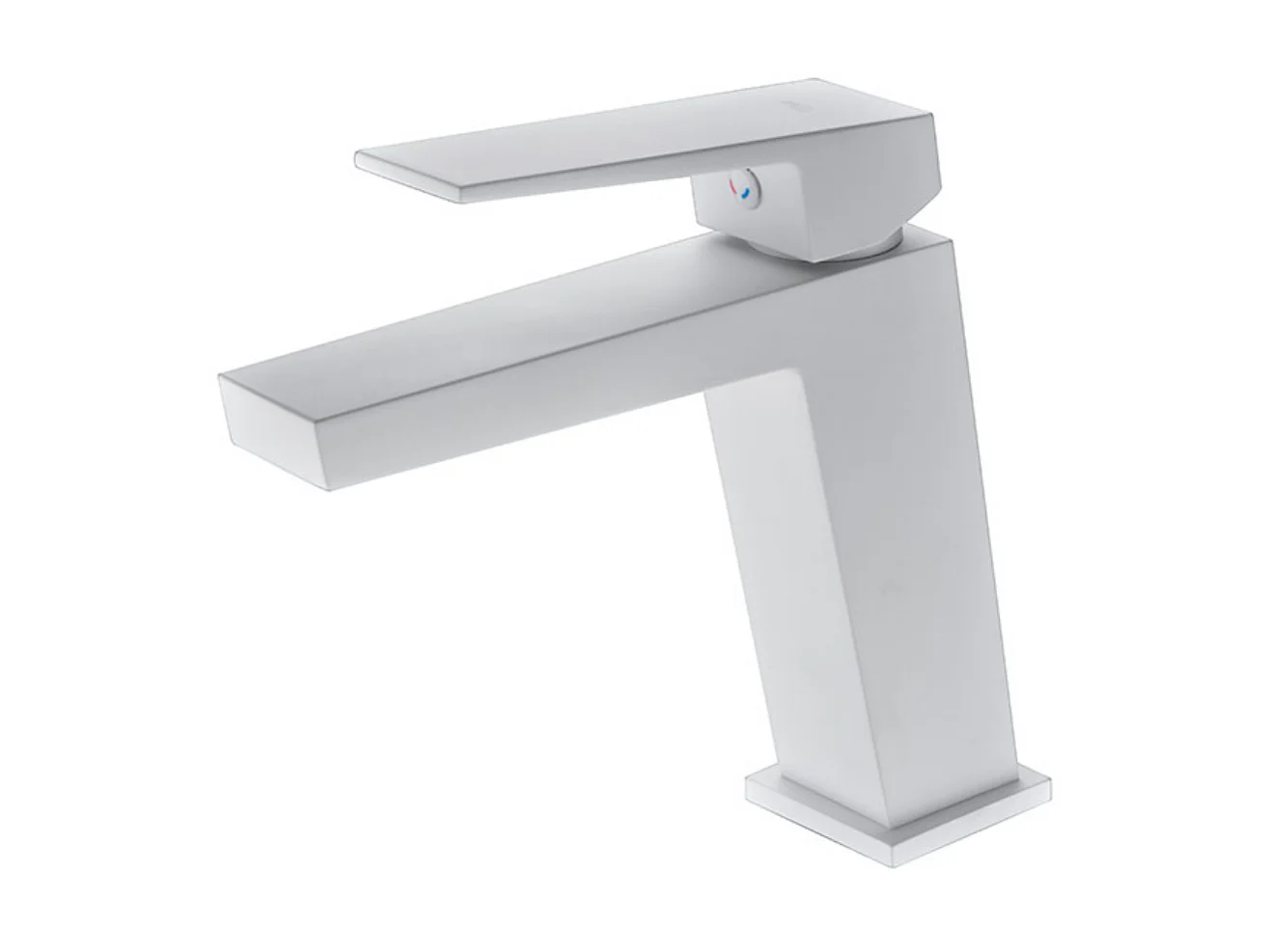 Mitigeur Lavabo Salle de Bain blanc mat – Bec Bas Anti-Calcaire – Design moderne - ART IMEX