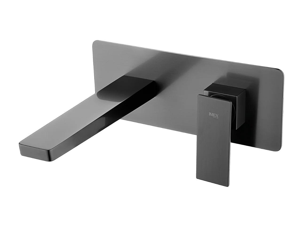 Mitigeur Lavabo Encastré Salle de Bain noir métal – Anti-Calcaire – Design moderne - PISA IMEX