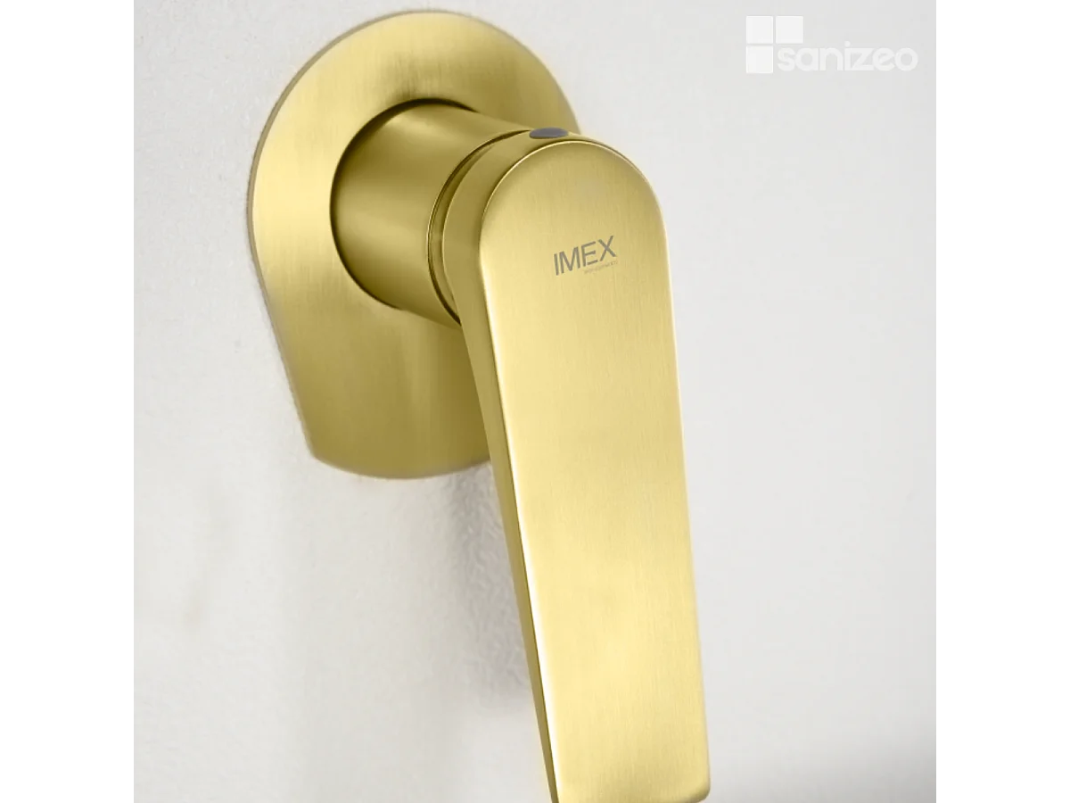 Mitigeur Lavabo Encastré Salle de Bain or brossé – Anti-Calcaire – Design moderne - DELOS IMEX