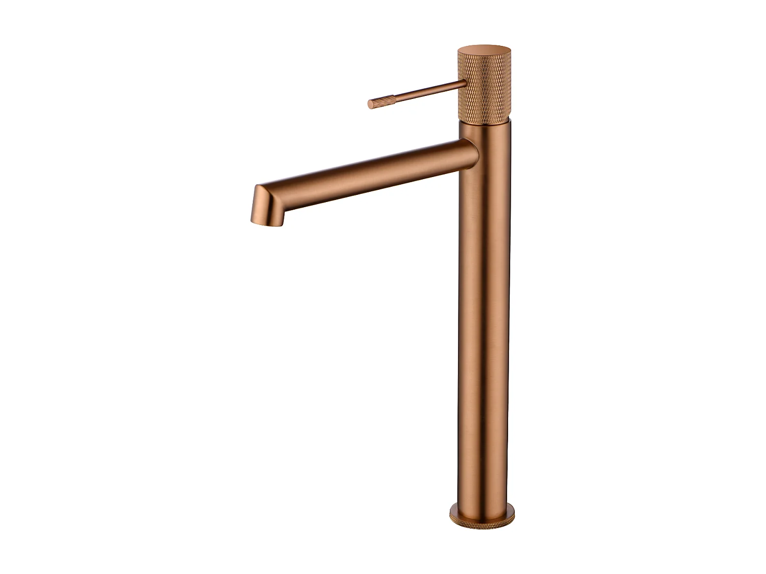 Mitigeur Lavabo Salle de Bain or rose cuivré – Bec Haut Anti-Calcaire – Design Moderne - LINE IMEX