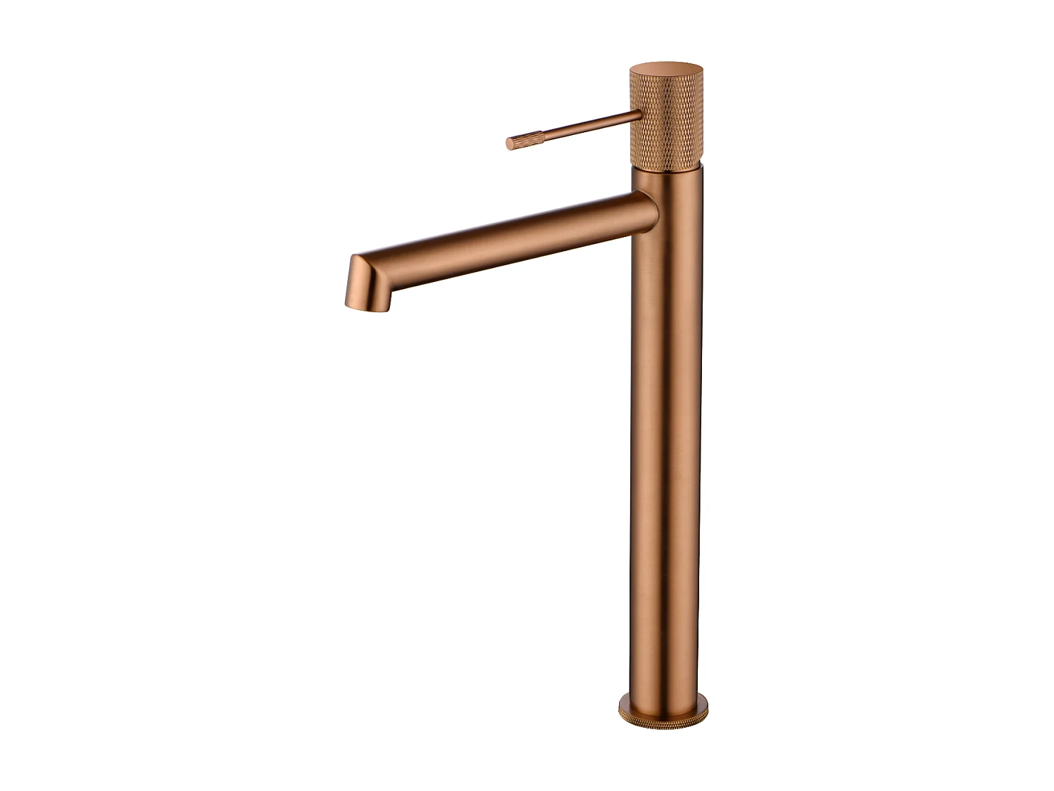 Mitigeur Lavabo Salle de Bain or rose cuivré – Bec Haut Anti-Calcaire – Design Moderne - LINE IMEX