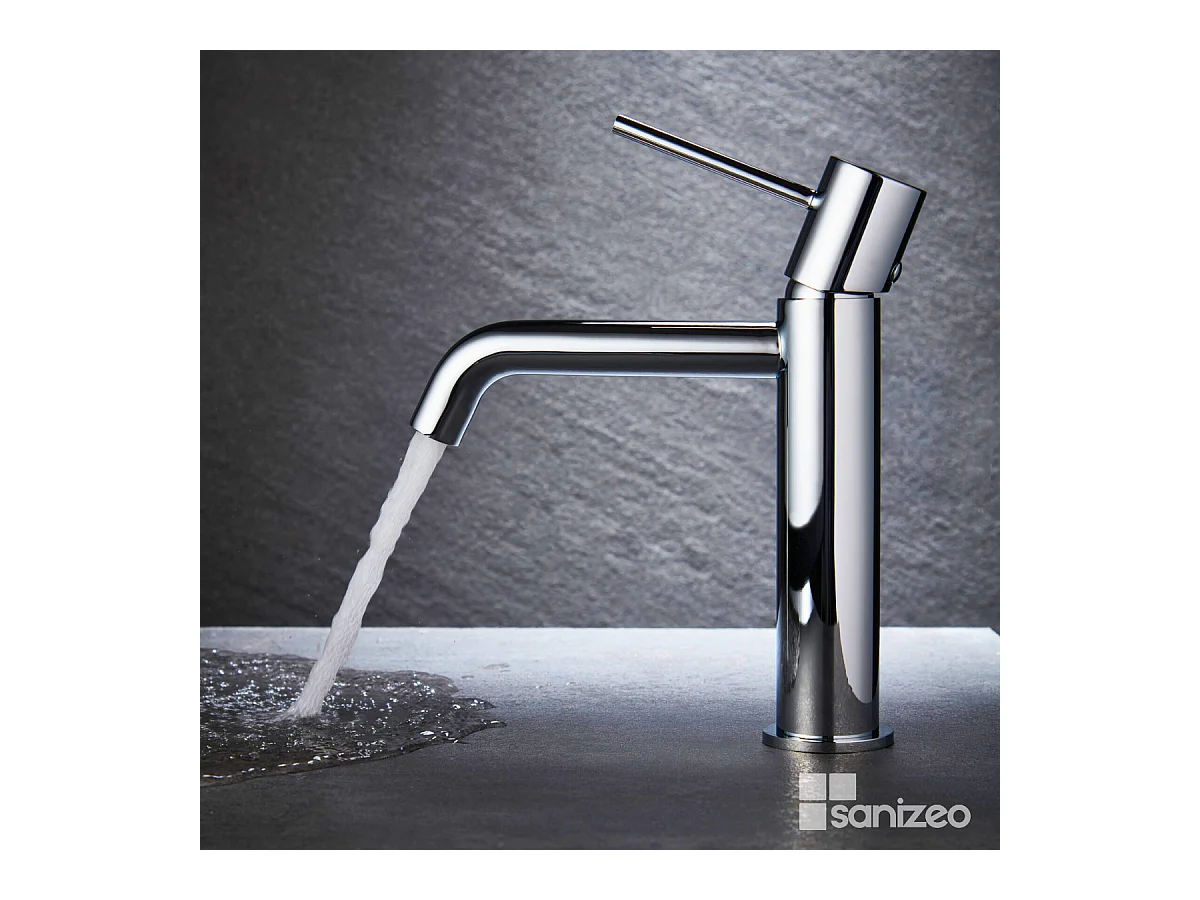 Robinet Mitigeur de Lavabo Anti-Calcaire Bec Bas Chrome IMEX MONZA BDM039-1