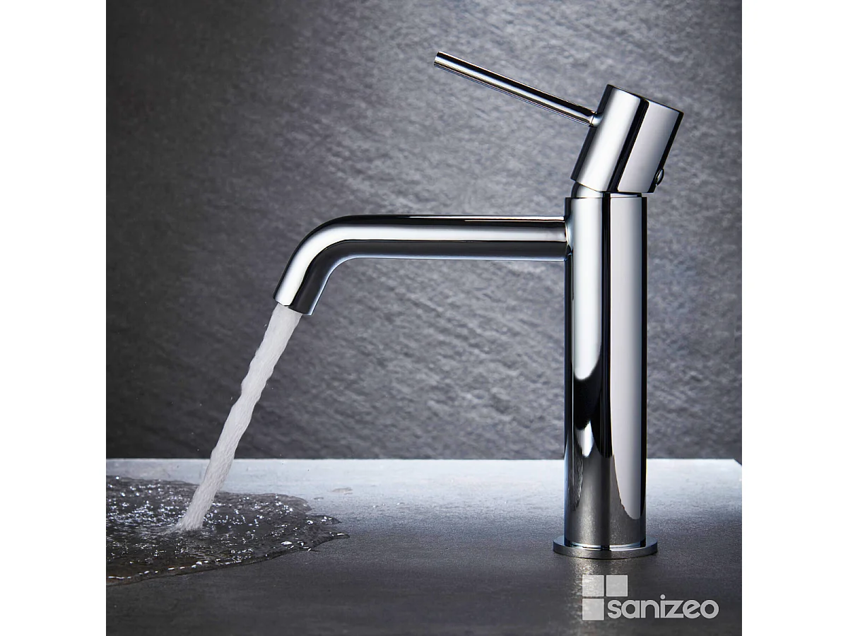 Robinet Mitigeur de Lavabo Anti-Calcaire Bec Bas Chrome IMEX MONZA BDM039-1