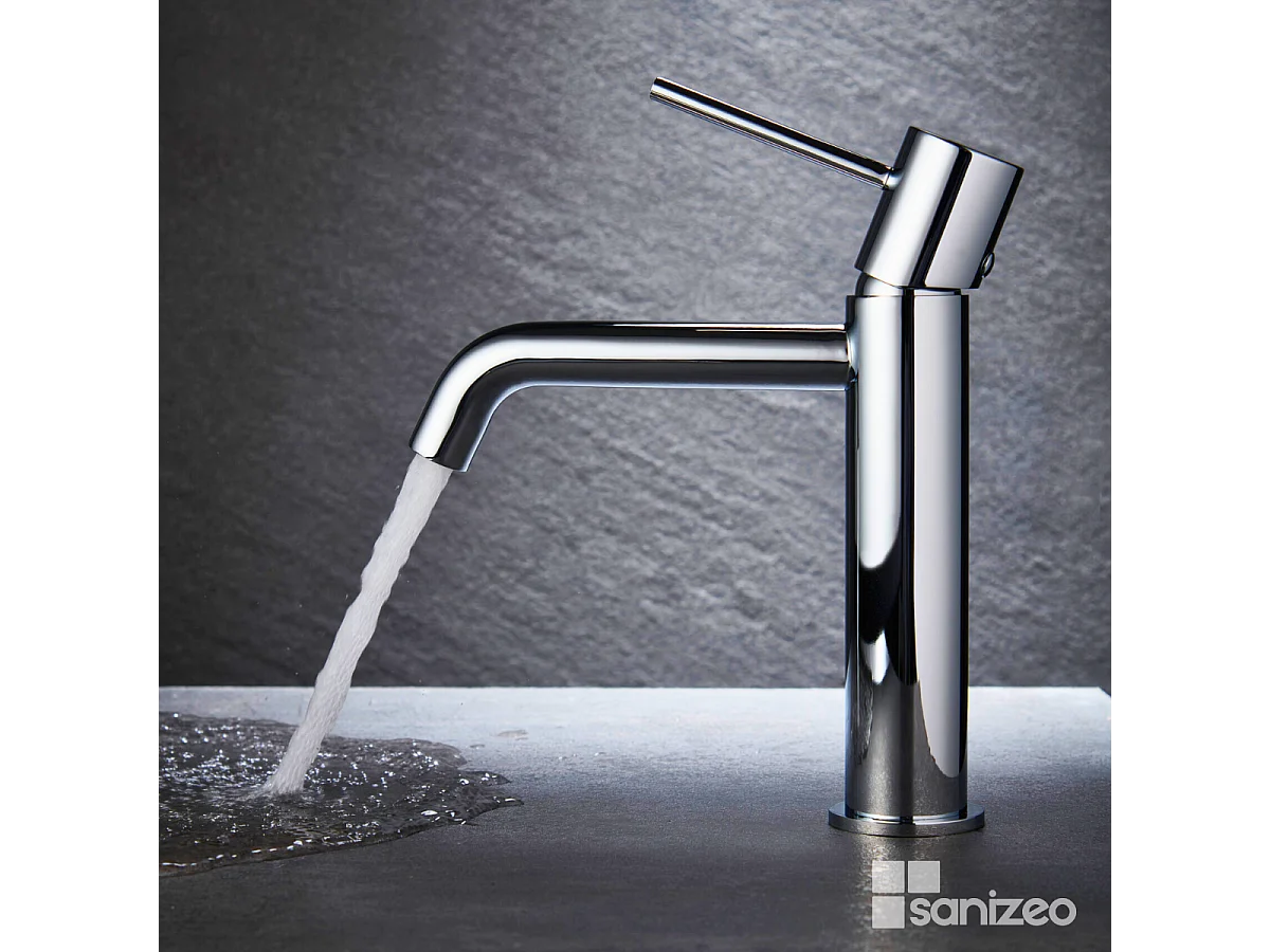 Robinet Mitigeur de Lavabo Anti-Calcaire Bec Bas Chrome IMEX MONZA BDM039-1