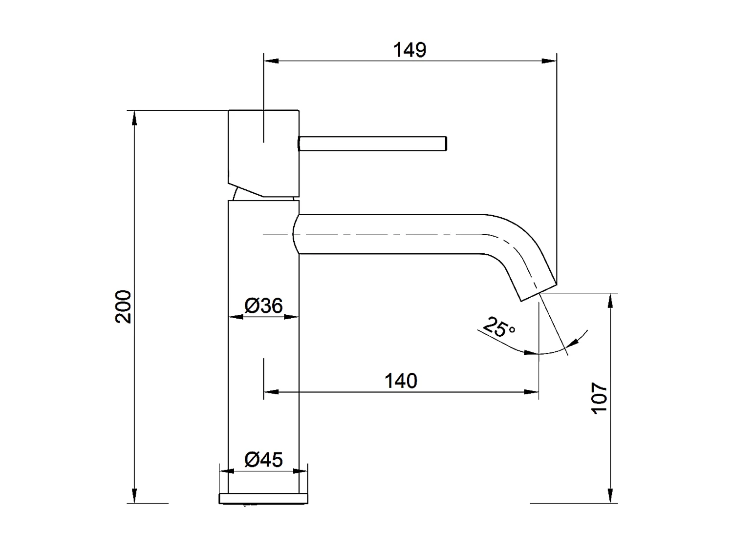 Robinet Mitigeur de Lavabo Anti-Calcaire Bec Bas Chrome IMEX MONZA BDM039-1