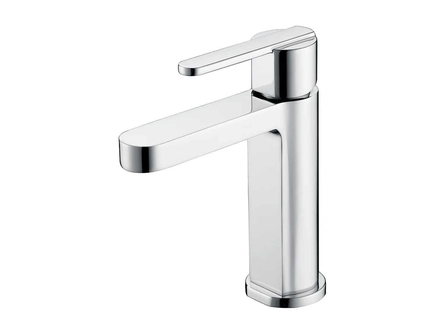 Mitigeur Lavabo Salle de Bain chromé – Bec Bas Anti-Calcaire – Design moderne - ROMA IMEX