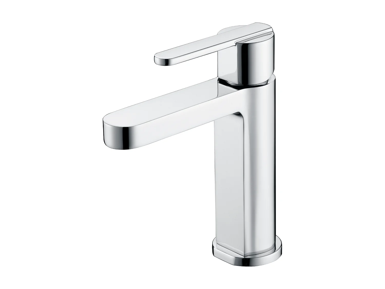 Mitigeur Lavabo Salle de Bain chromé – Bec Bas Anti-Calcaire – Design moderne - ROMA IMEX