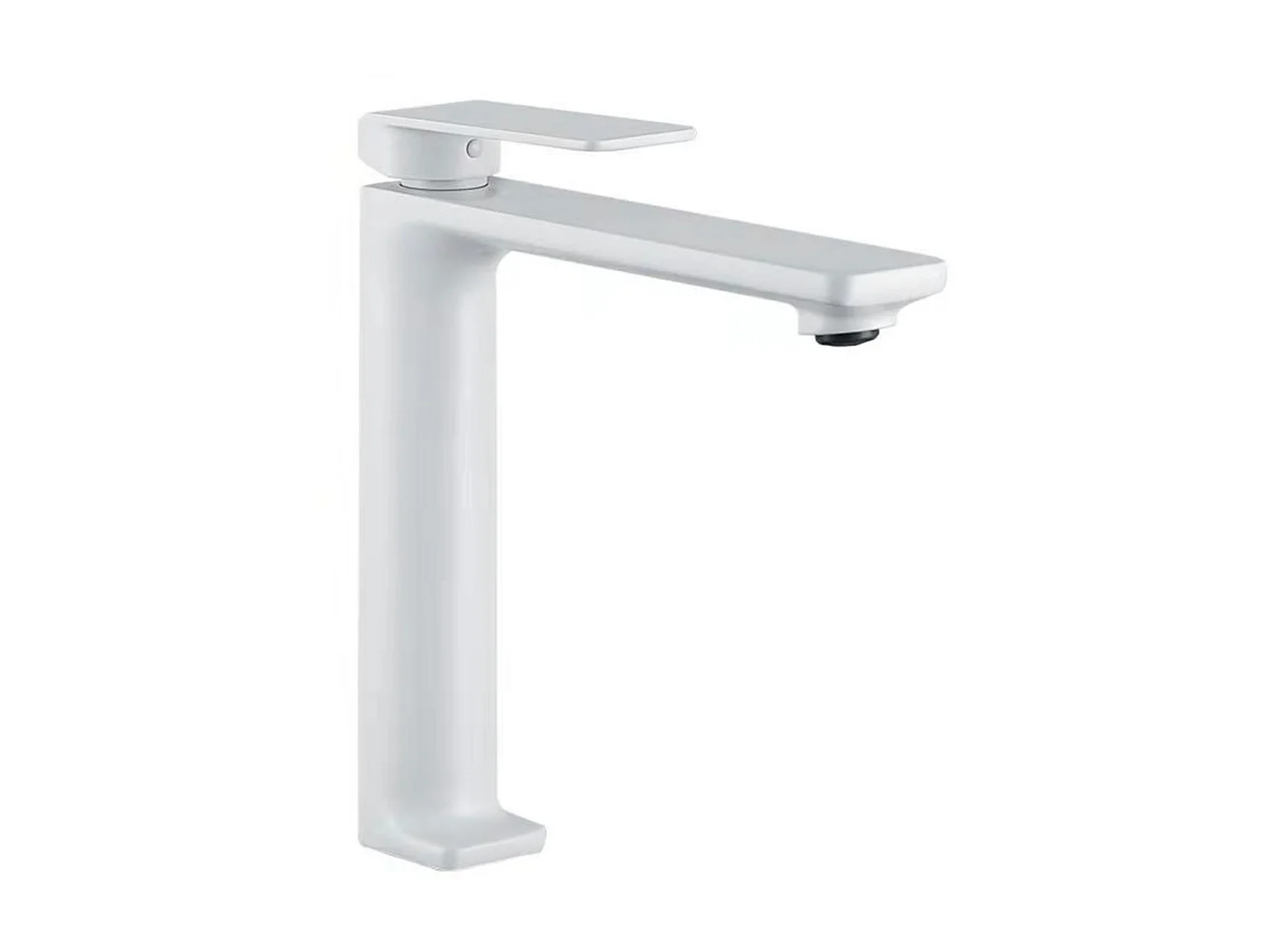 Mitigeur Lavabo Salle de Bain blanc mat – Bec Haut Anti-Calcaire – Design Moderne - FIYI IMEX