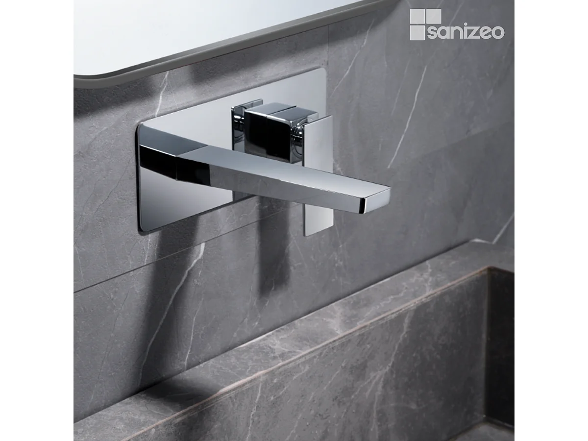 Mitigeur Lavabo Encastré Salle de Bain chromé – Anti-Calcaire – Design moderne - PISA IMEX