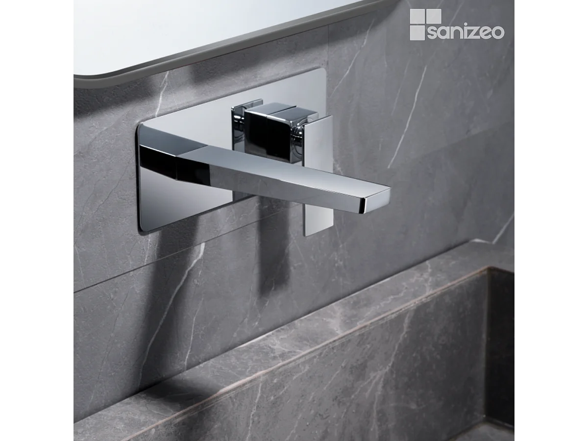 Mitigeur Lavabo Encastré Salle de Bain chromé – Anti-Calcaire – Design moderne - PISA IMEX
