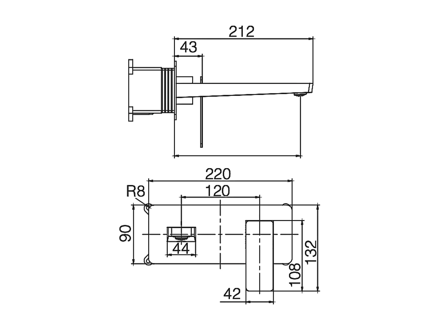 Mitigeur Lavabo Encastré Salle de Bain chromé – Anti-Calcaire – Design moderne - PISA IMEX