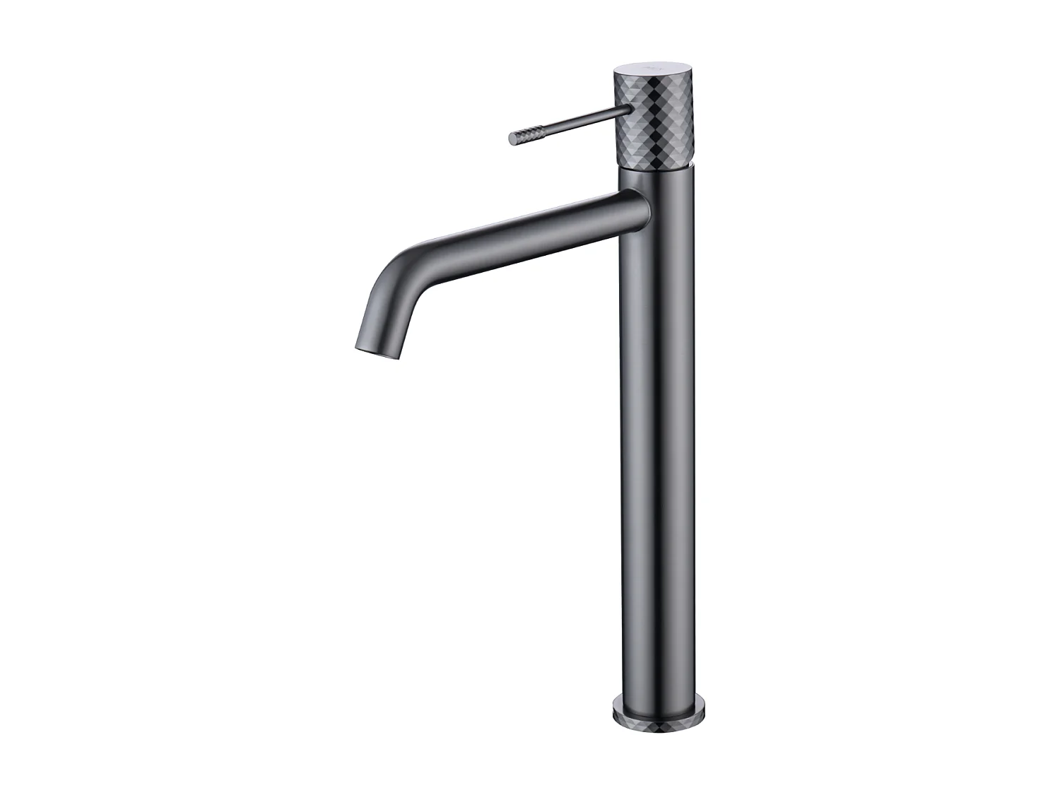 Mitigeur Lavabo Salle de Bain noir métal – Bec Haut Anti-Calcaire – Design Moderne - GENOVA IMEX