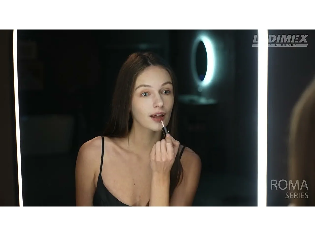 Miroir Salle de Bain ROMA - 60x110cm - Noir Mat - Bordure Led T° Variable - Tactiles On/Off & Anti-Buée - LEDIMEX