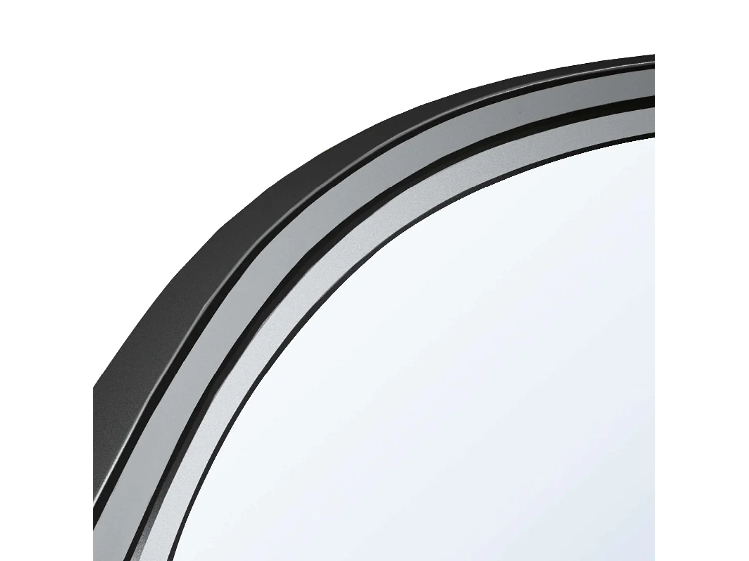 Miroir Salle de Bain RIO - 50x90cm - Noir Mat - Bordure Led T° Variable - Tactiles On/Off & Anti-Buée - LEDIMEX