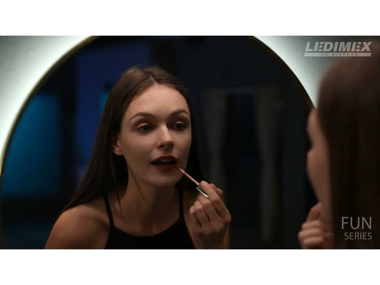 Miroir Salle de Bain FUN - Ø60cm - Noir Mat -Rétro-éclairage T° Led Variable - Tactiles On/Off & Anti-Buée - LEDIMEX