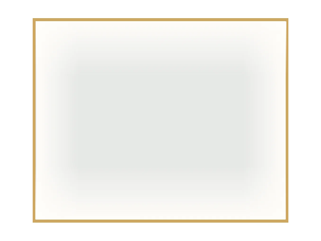 Miroir Salle de Bains Lumineux ABILITY Anti-Buée et Éclairage Périmétral Triled par Détecteur de Mouvement 120x80cm Or Brossé LEDIMEX by SANIZÉO