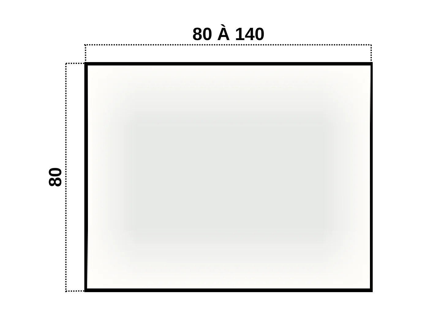Miroir Salle de Bains Lumineux ABILITY Anti-Buée et Éclairage Périmétral Triled par Détecteur de Mouvement 100x80cm Noir Mat LEDIMEX by SANIZÉO