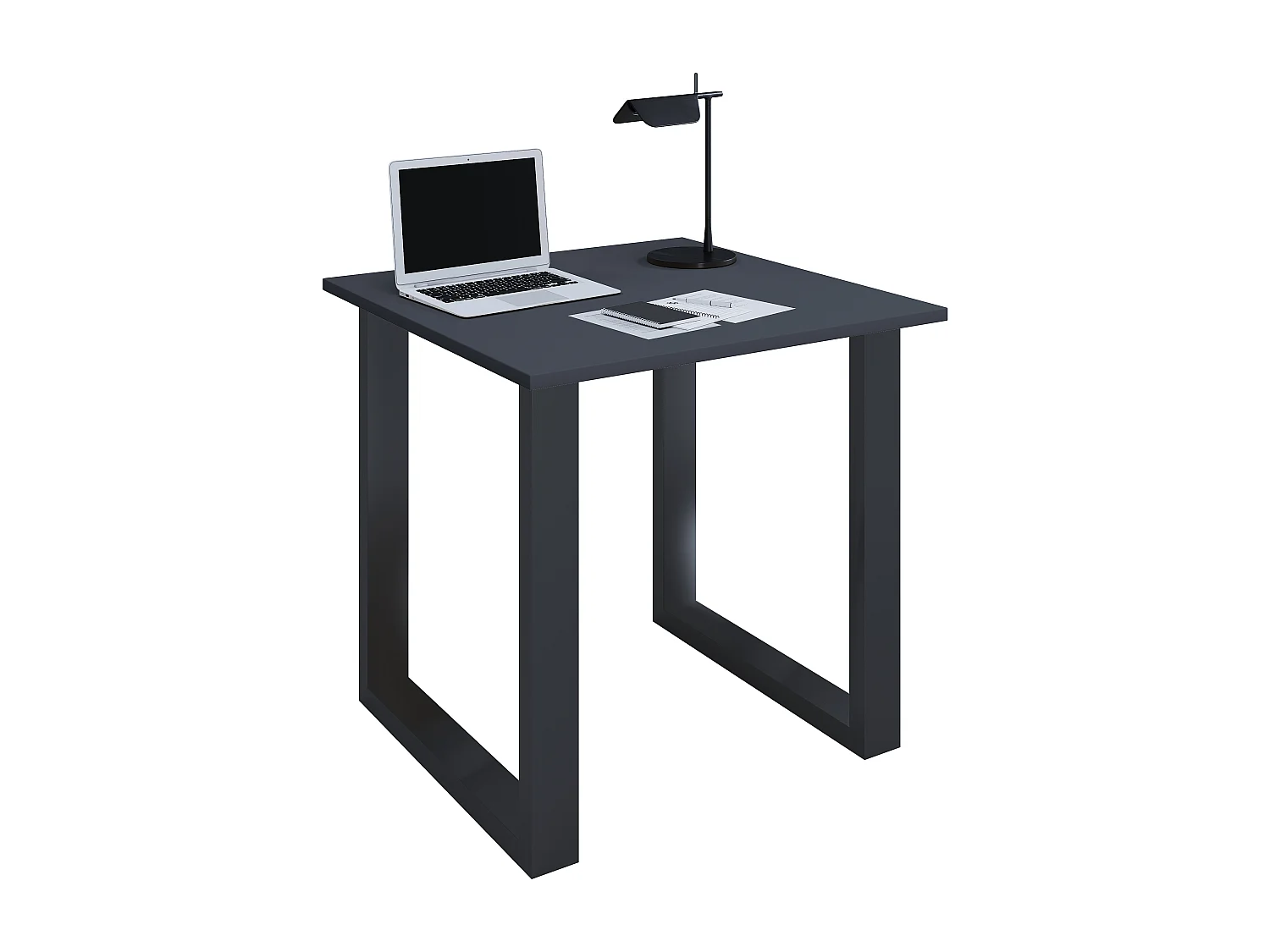 Houten bureautafel Lona U Alu