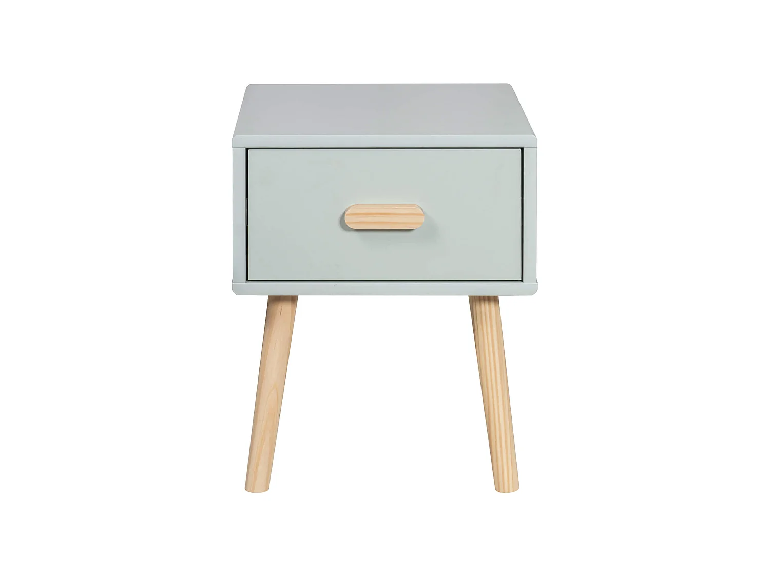 Comodino Picea 44x35x35 MDF Pino Verde Acqua Marrone Scandinavo Parzialmente Montato