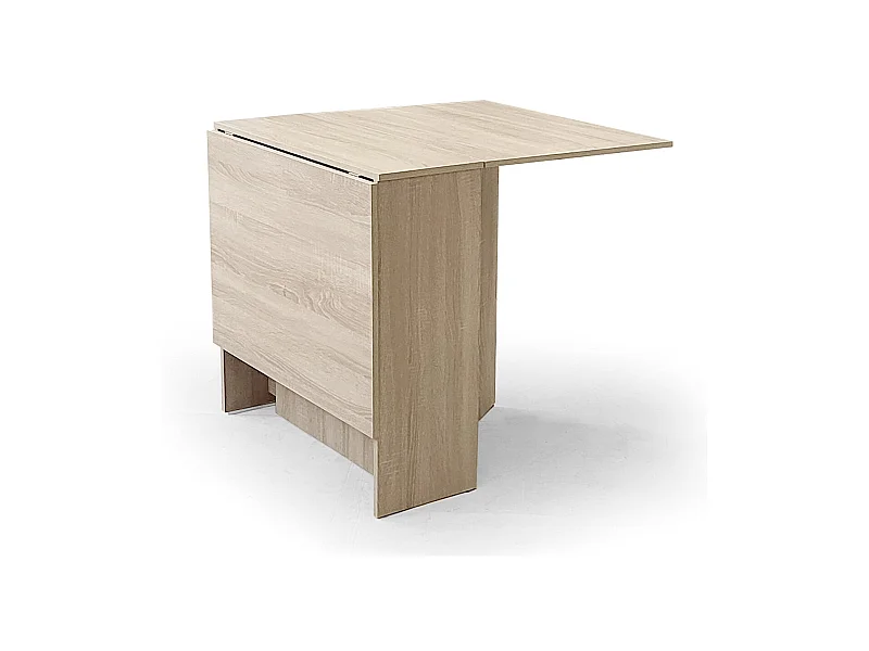 Table à manger d'appoint, table de salon extensible coloris chêne cambrian