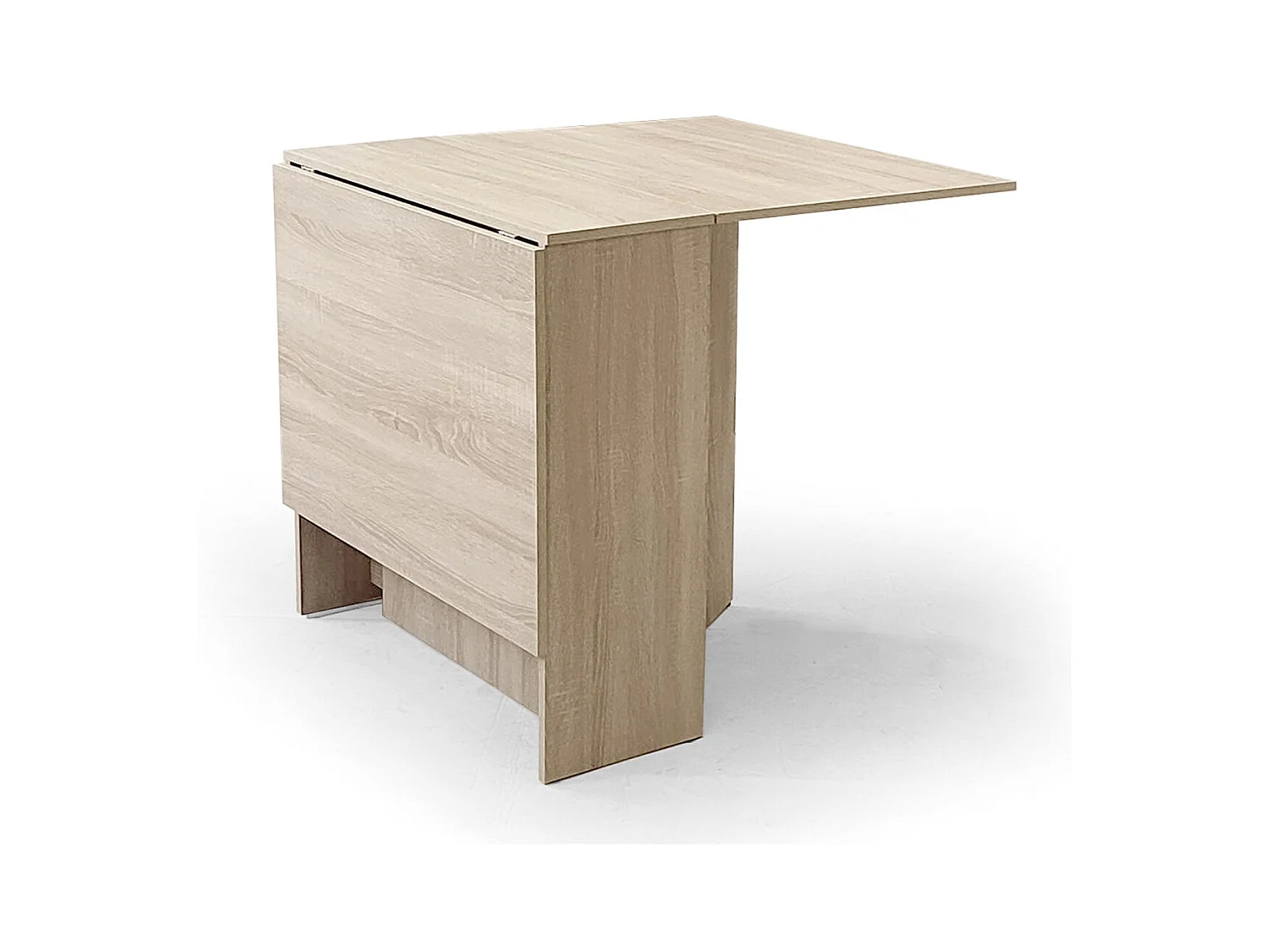 Table à manger d'appoint, table de salon extensible coloris chêne cambrian