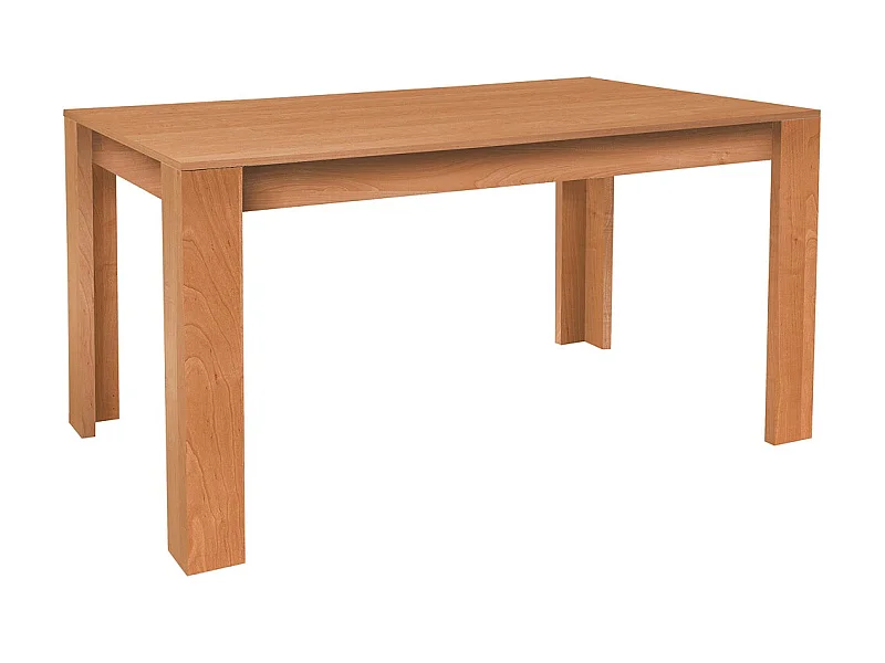 Table à manger, table de repas coloris cerisier - L. 141 x P. 81 cm