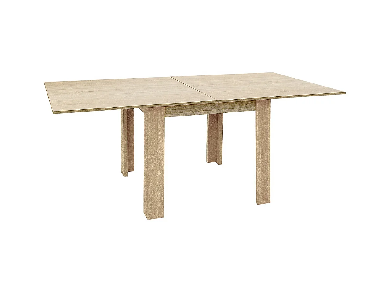 Table à manger, table de repas extensible coloris chêne cambrian - L. 90-180 x P. 90 cm