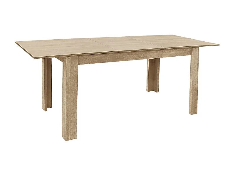 Table à manger, table de repas extensible coloris chêne cambrian - L. 141-191 x P. 81 cm