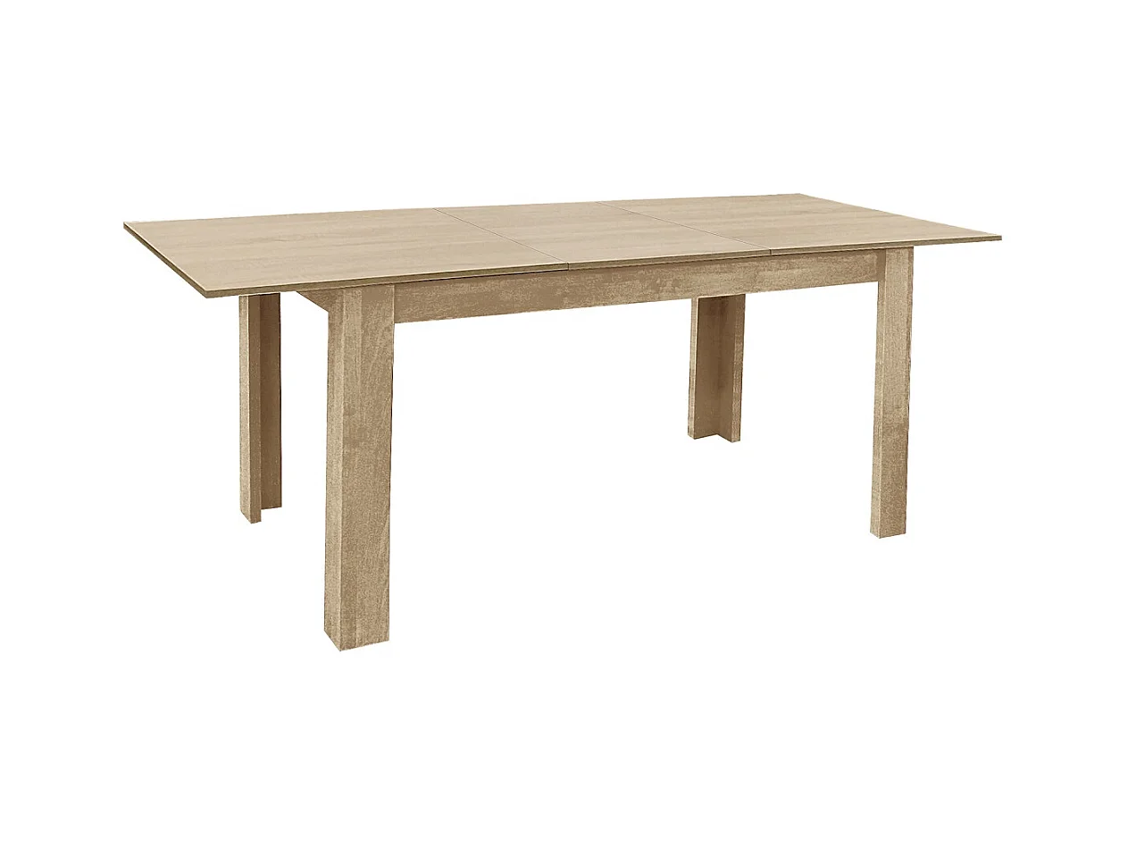 Table à manger, table de repas extensible coloris chêne cambrian - L. 141-191 x P. 81 cm