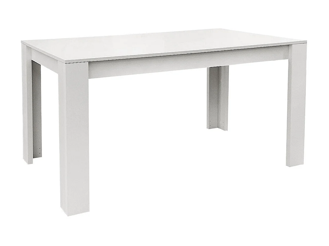 Table à manger, table de repas extensible coloris blanc - L. 141-191 x P. 81 cm