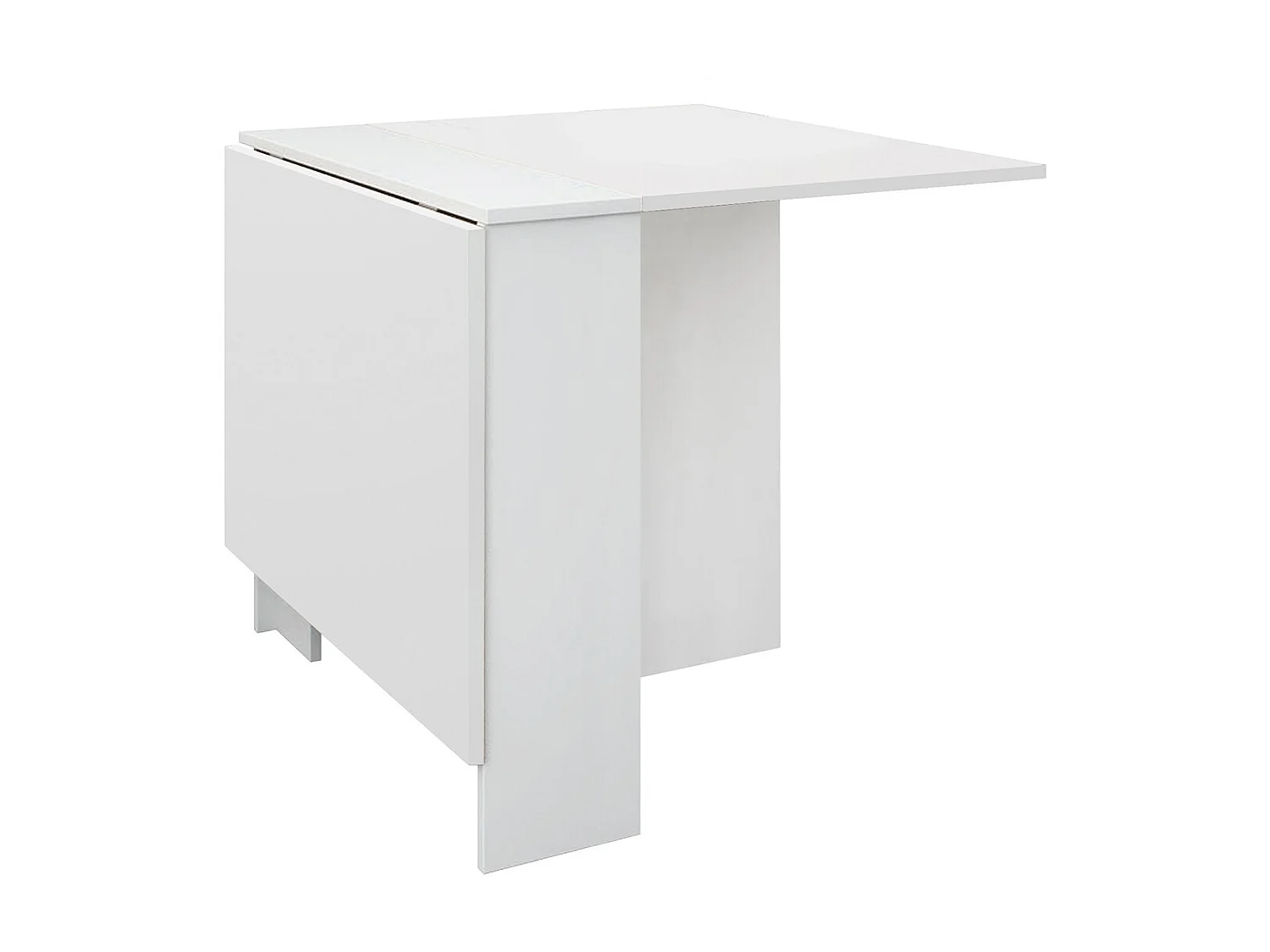 Table à manger d'appoint, table de salon  extensible coloris blanc
