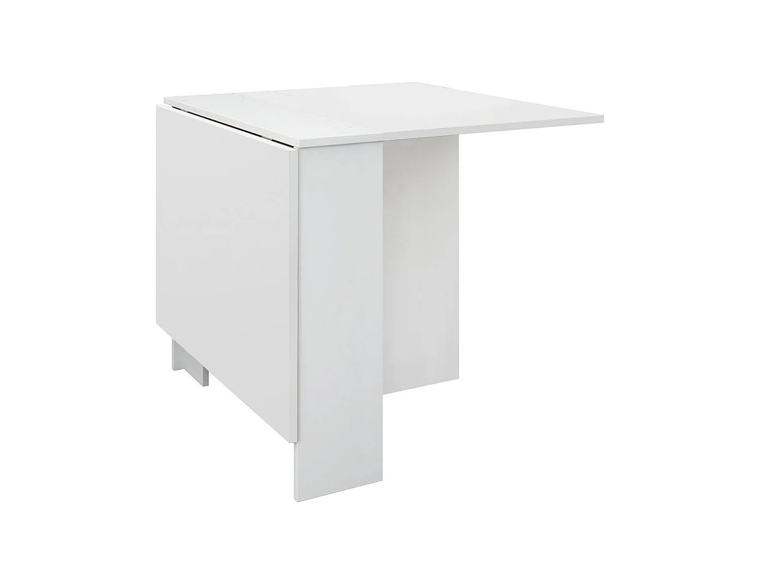 Table à manger d'appoint, table de salon  extensible coloris blanc