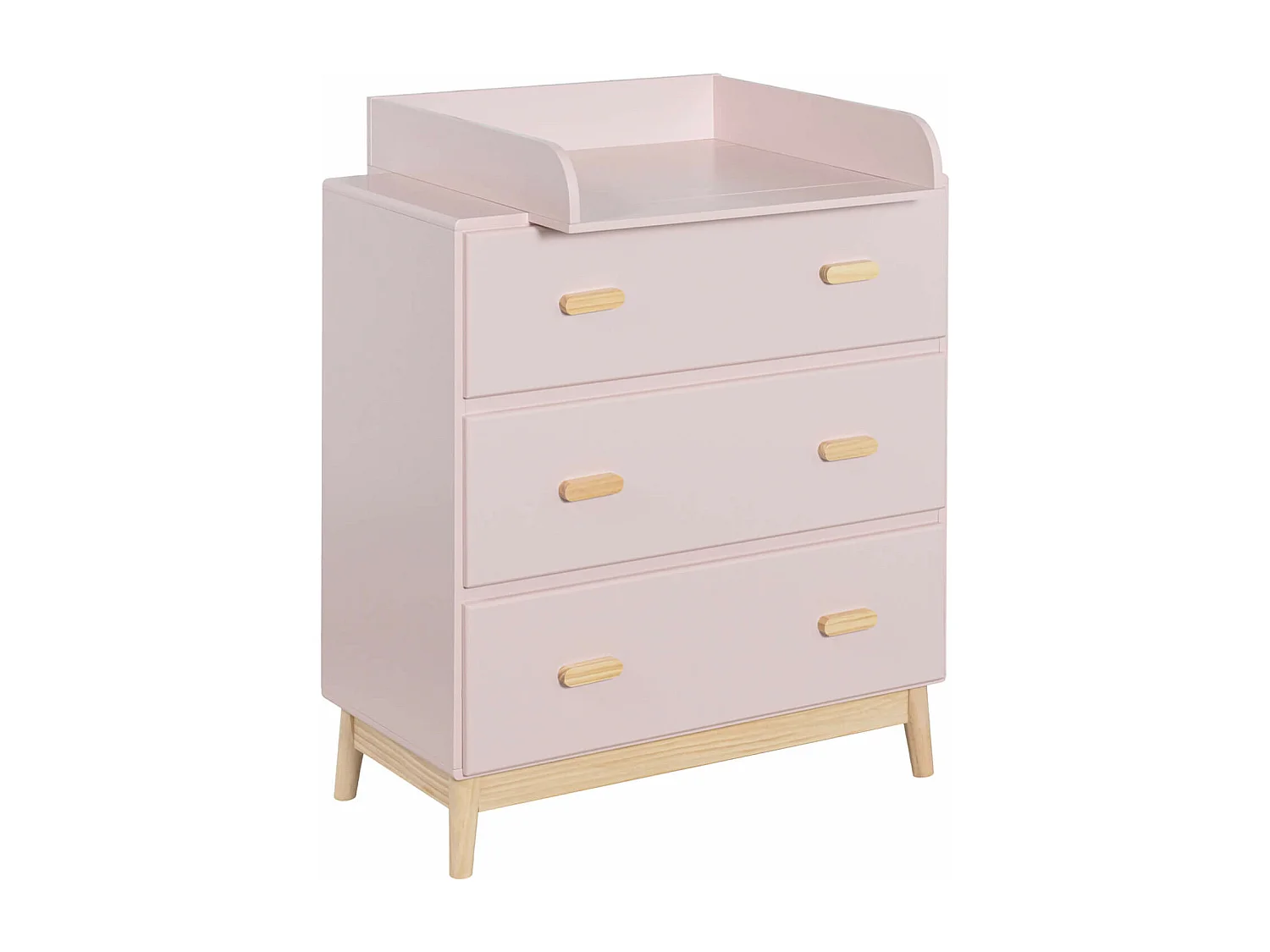 Fasciatoio Crossandra 100x80x42 MDF Pino Rosa Marrone Scandinavo Da Montare