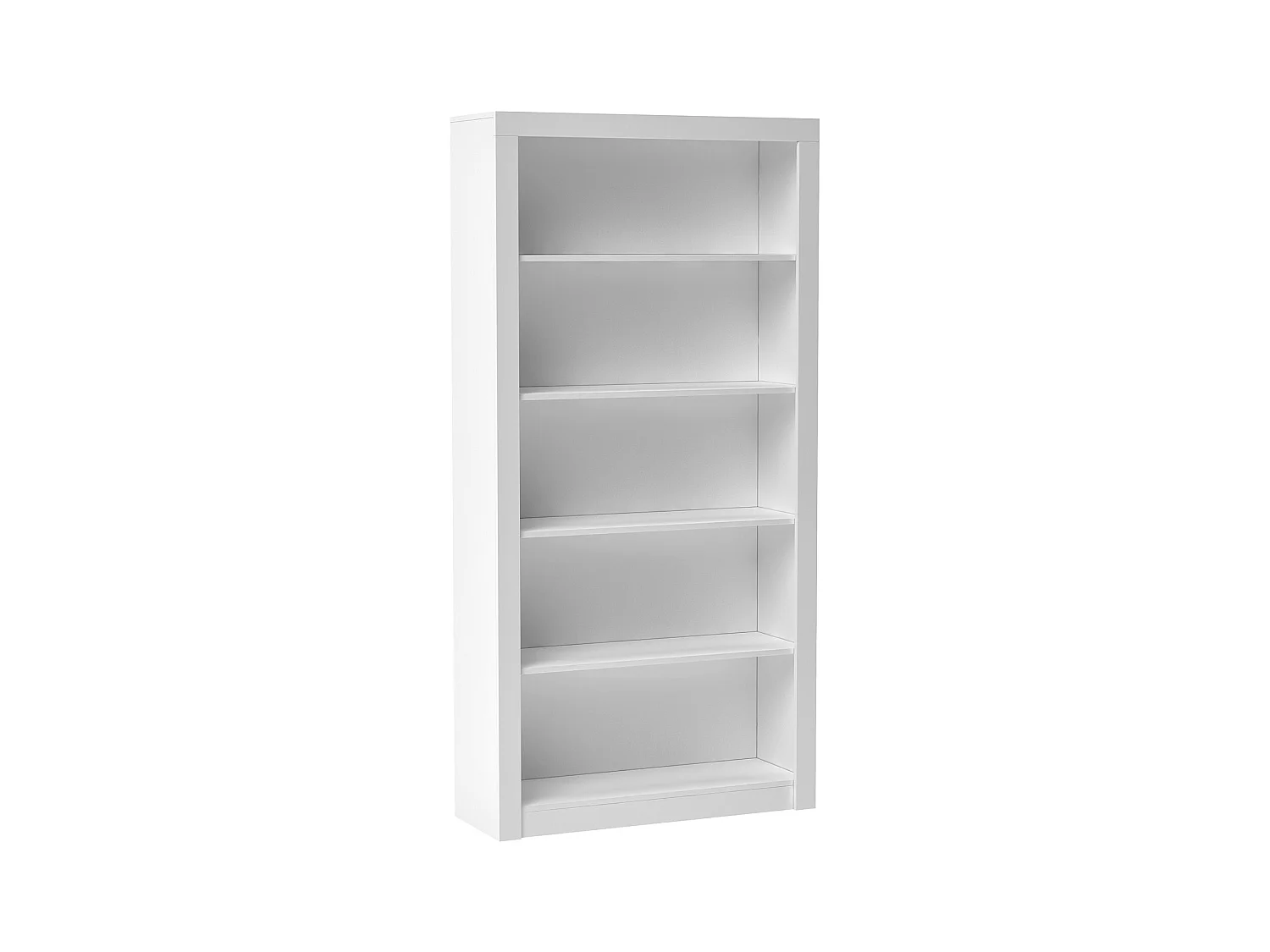 Etagère, bibliothèque avec 5 tablettes coloris blanc - L. 91 x P. 31 x H. 183 cm