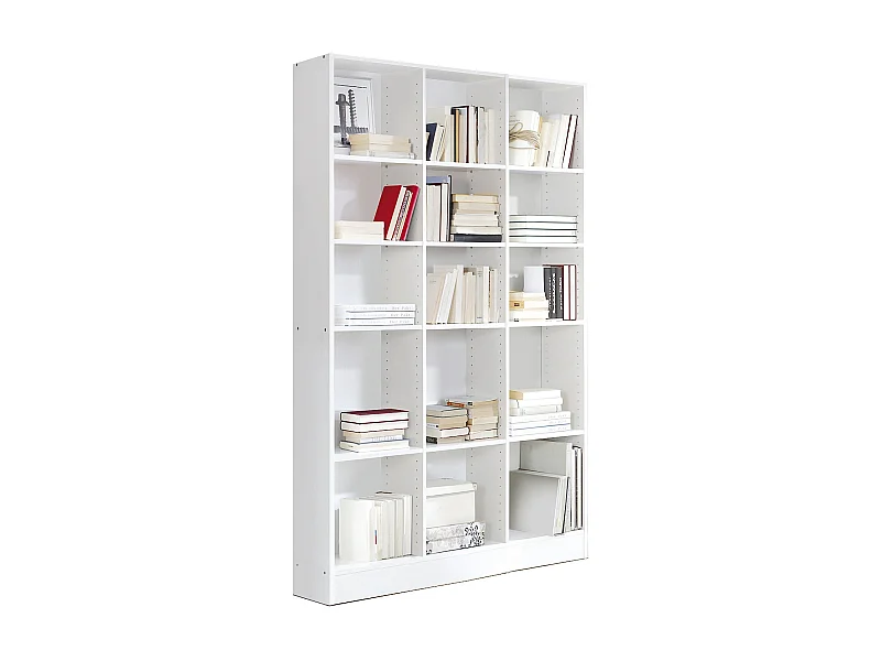 Etagère, bibliothèque avec 15 tablettes coloris chêne cambrian