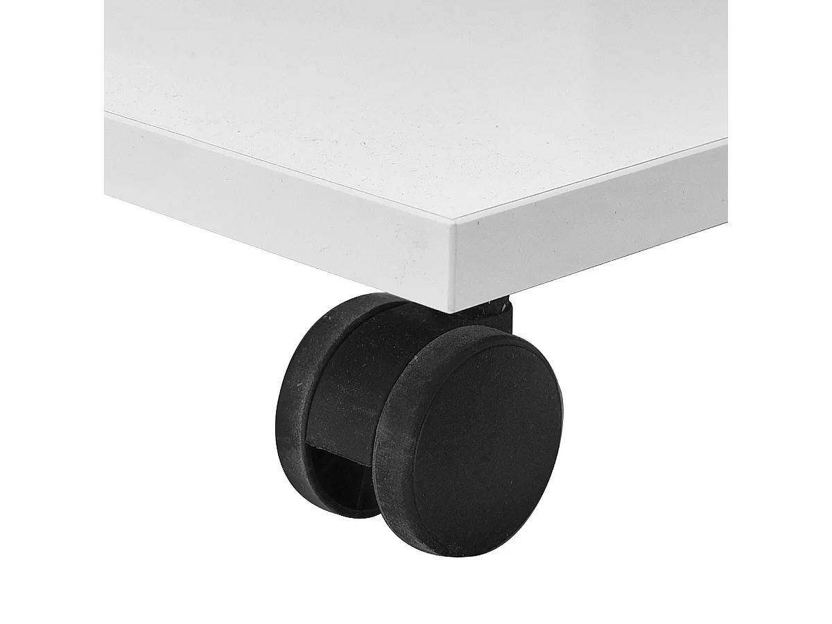 Table d'appoint en bois coloris blanc - longueur 45 x profondeur 35 x hauteur 65 cm