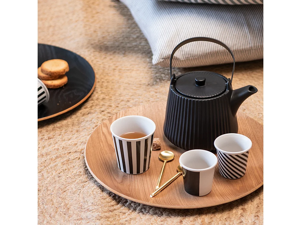 Théière Tiao 1L noir avec filtre